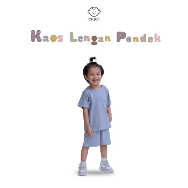 [REJECT SALE] Kaos Lengan Pendek Basic 5in1 Boys and Girls - Gambar 2