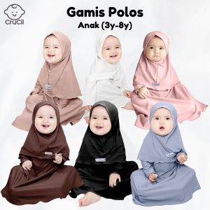 Crucil Gamis Polos (3-8th)