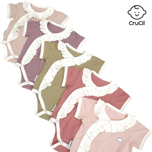 CruCil Factory Poppy Body Suit Short Sleeve Bayi - Gambar 7