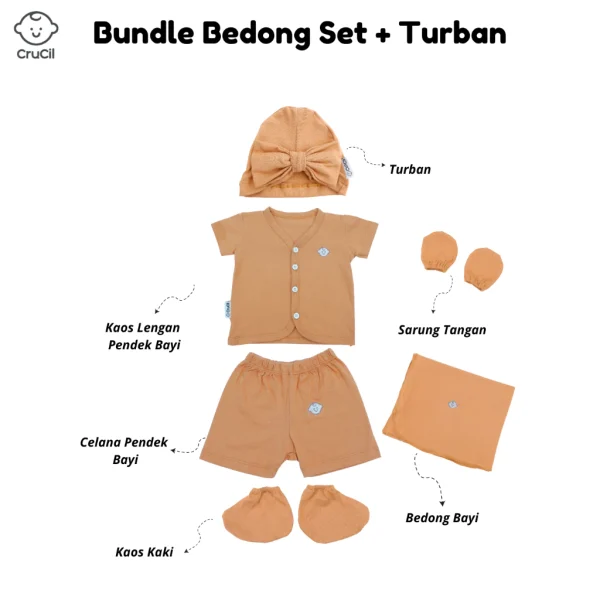 CruCil Factory Bedong Bayi Set Bundle - Gambar 3