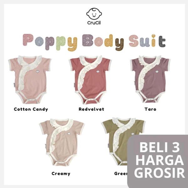 CruCil Factory Poppy Body Suit Short Sleeve Bayi