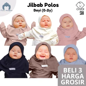 CruCil Factory Jilbab Polos Bayi (0 - 2y)